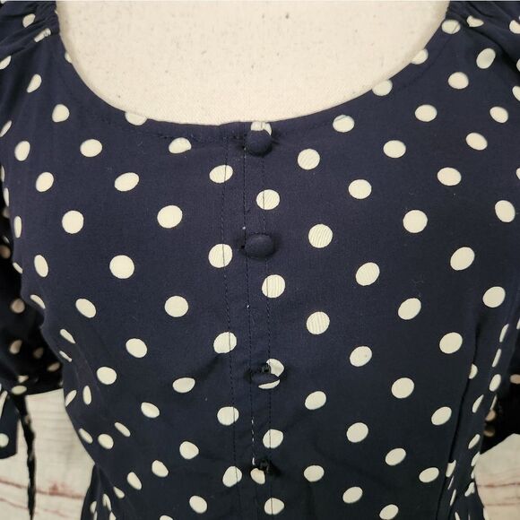 J. Crew Cropped Polka Dot Top Size XS NWT - Picture 5 of 8